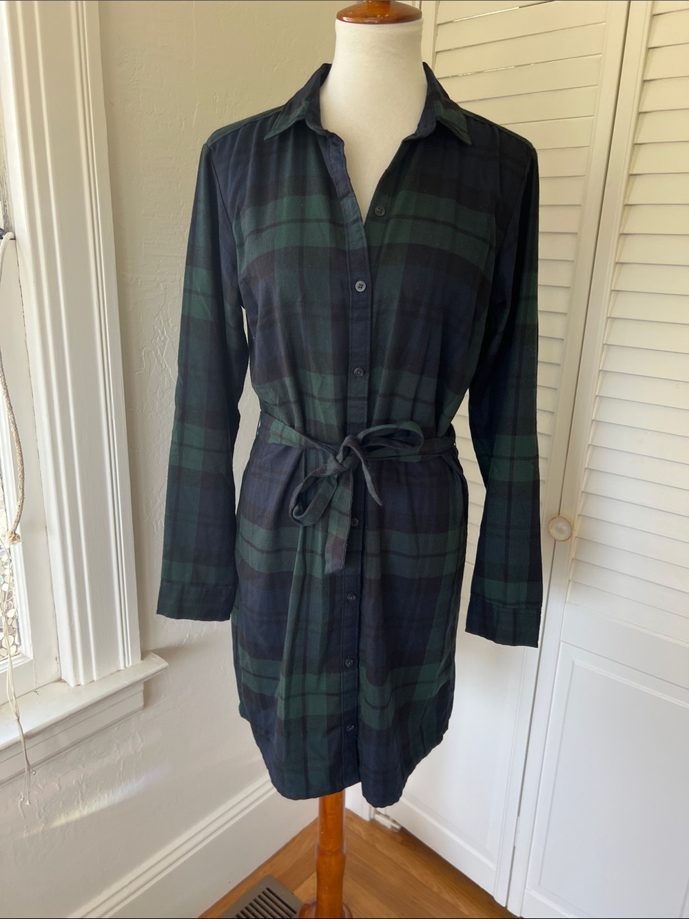 Abercrombie Flannel Button Up Shirt Dress